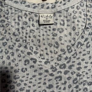 Wonderly Gray Leopard Print Pj Set